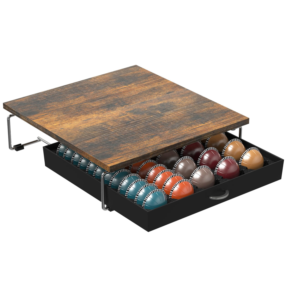 Deco Brothers Tempered Glass Vertuo Pod Holder, Fits 24 Large/48 Small Pods