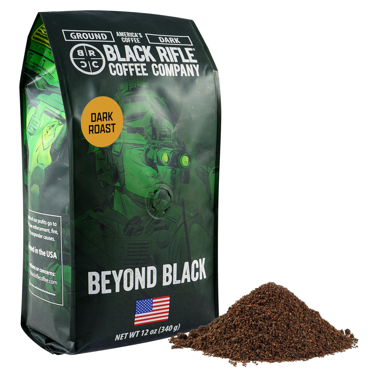 Black Rifle Coffee Company Dark Roast Ground Coffee Tactisquatch 7 OZ Bag