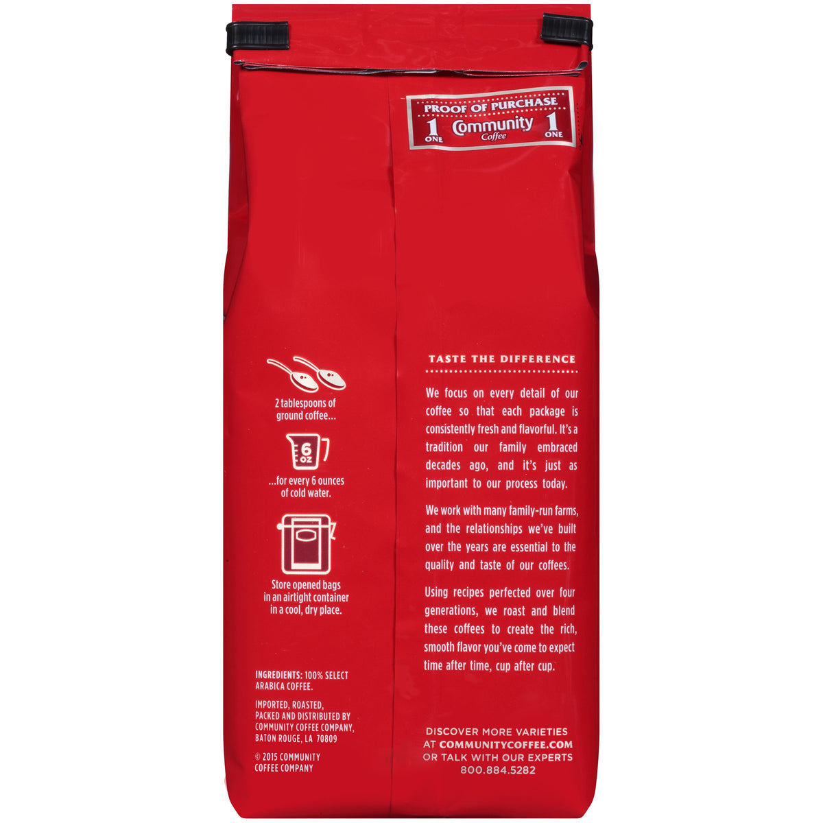 Community Coffee Café Special Decaf Ground Coffee, Medium Dark Roast, 32 Ounce Bag (Pack of 4)