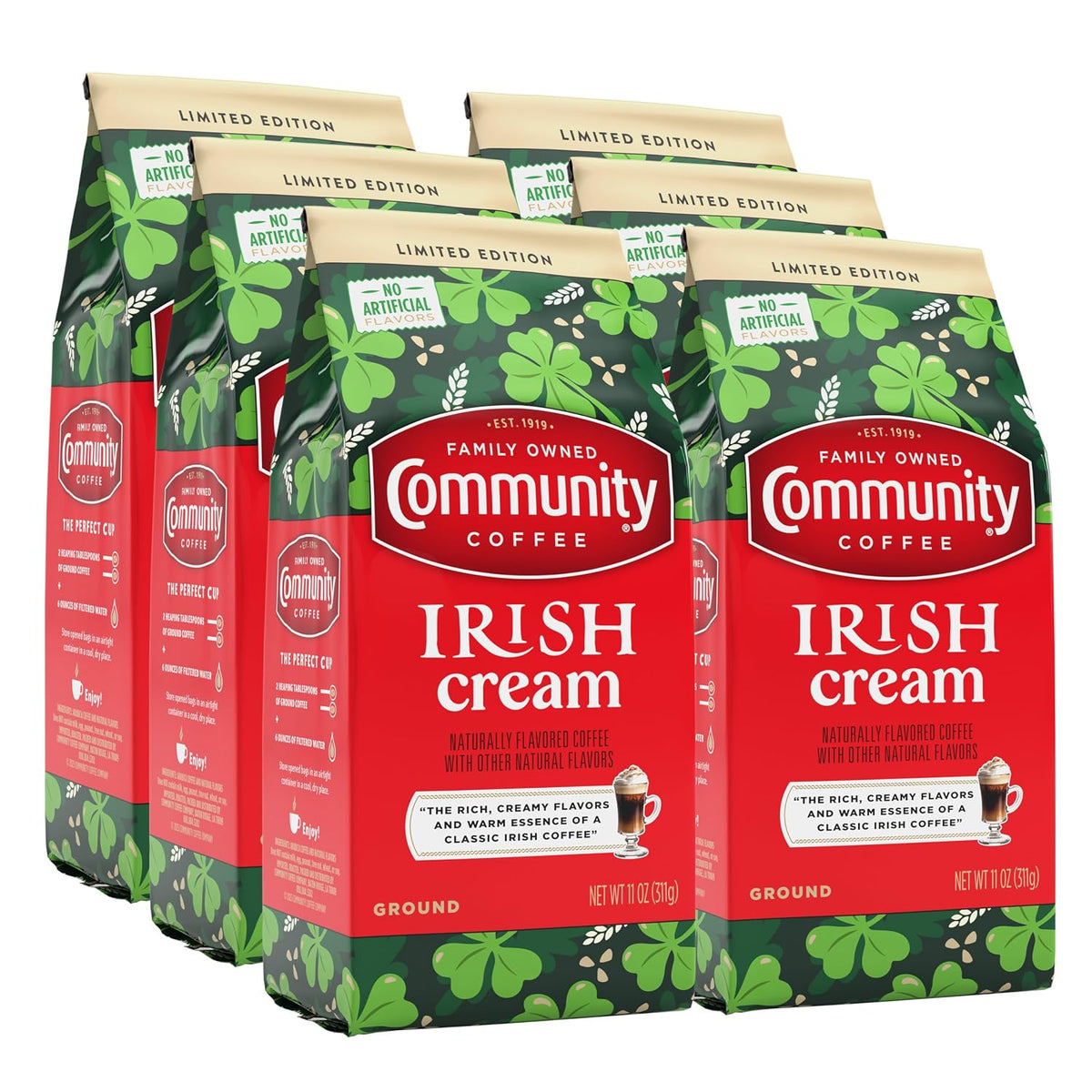 Community Coffee Cinnamon Roll Flavored Ground Coffee, Naturally Flavored, 11 Ounce (Pack of 1)