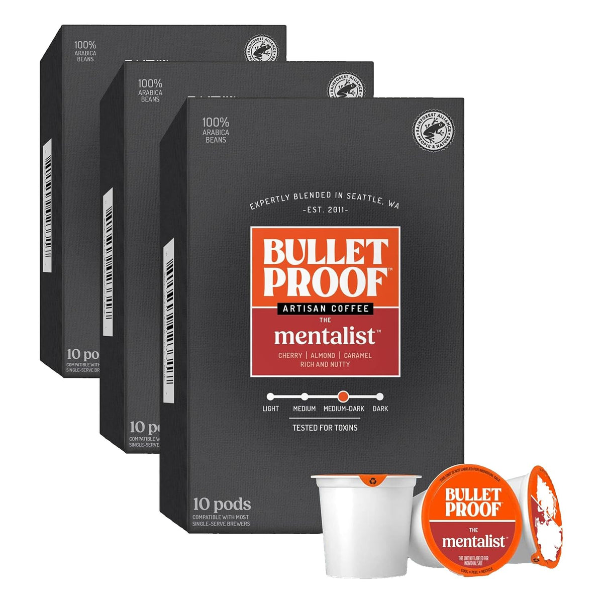 Bulletproof Original Medium-Roast Single-Serve Coffee Pods, 24 Count