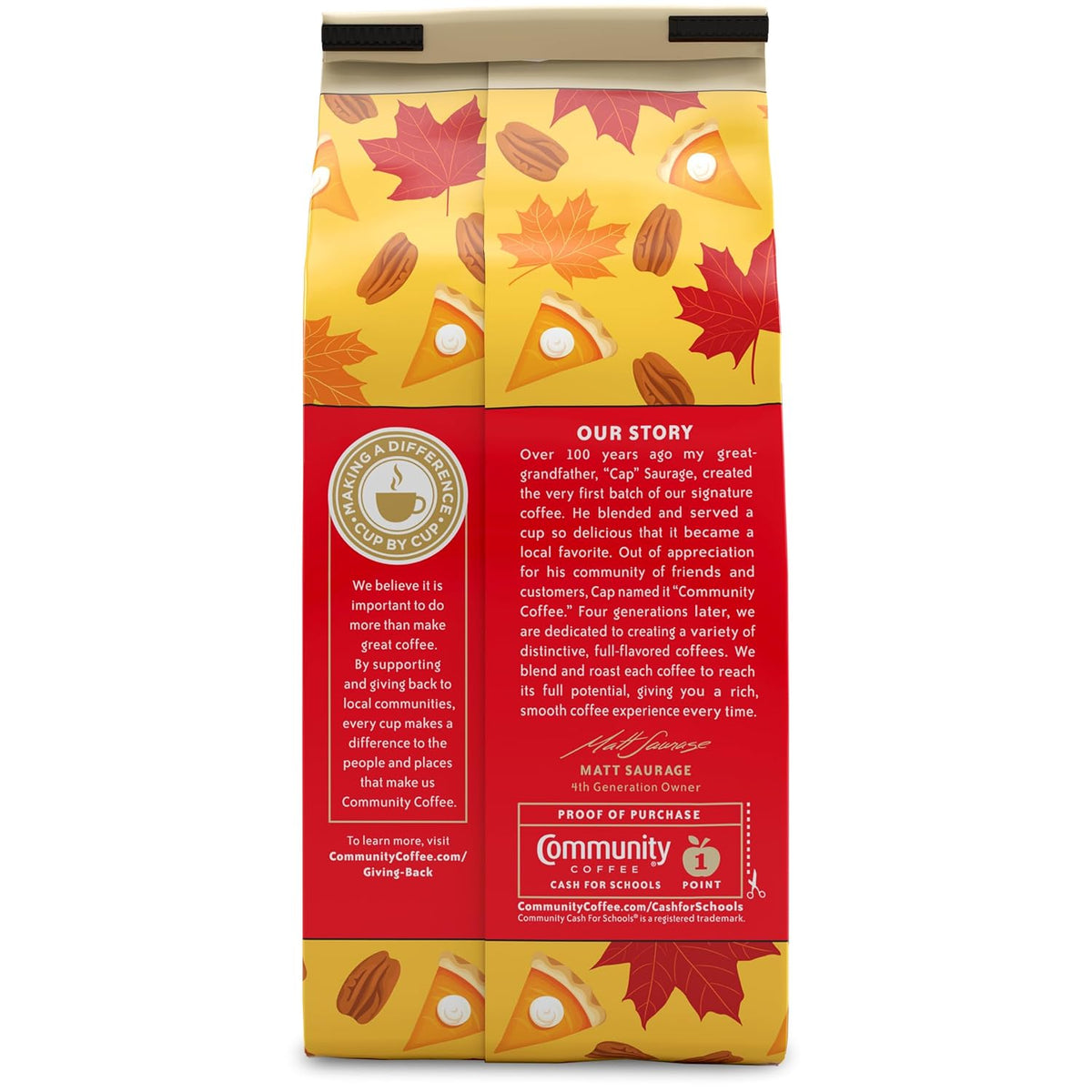 Community Coffee Cinnamon Roll Flavored Ground Coffee, Naturally Flavored, 11 Ounce (Pack of 1)