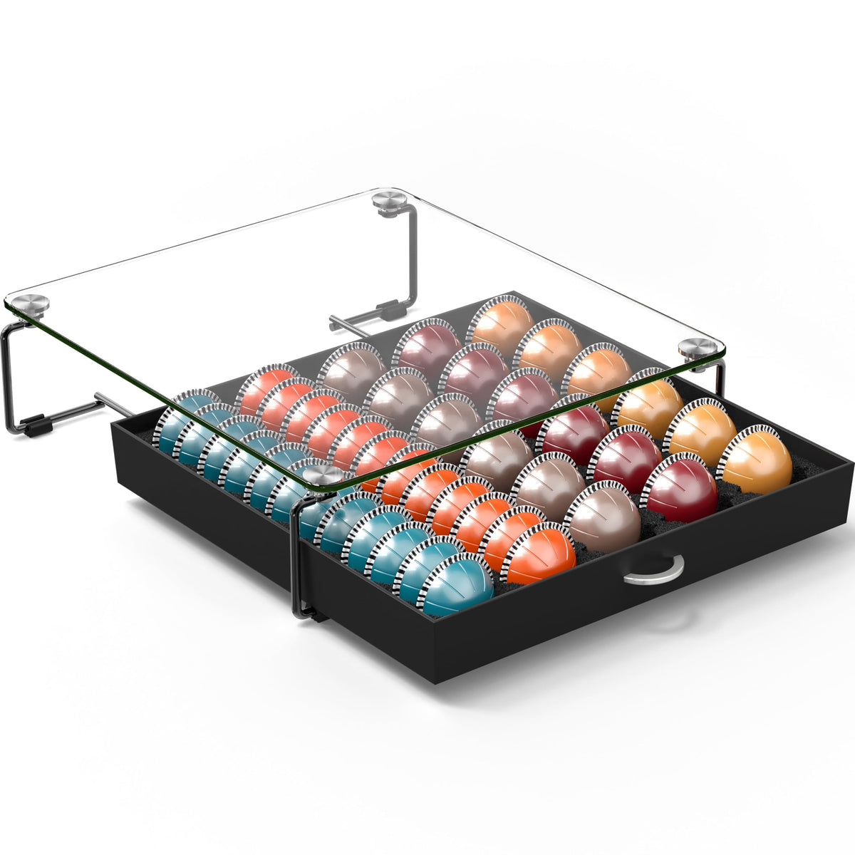 Deco Brothers Tempered Glass Vertuo Pod Holder, Fits 24 Large/48 Small Pods
