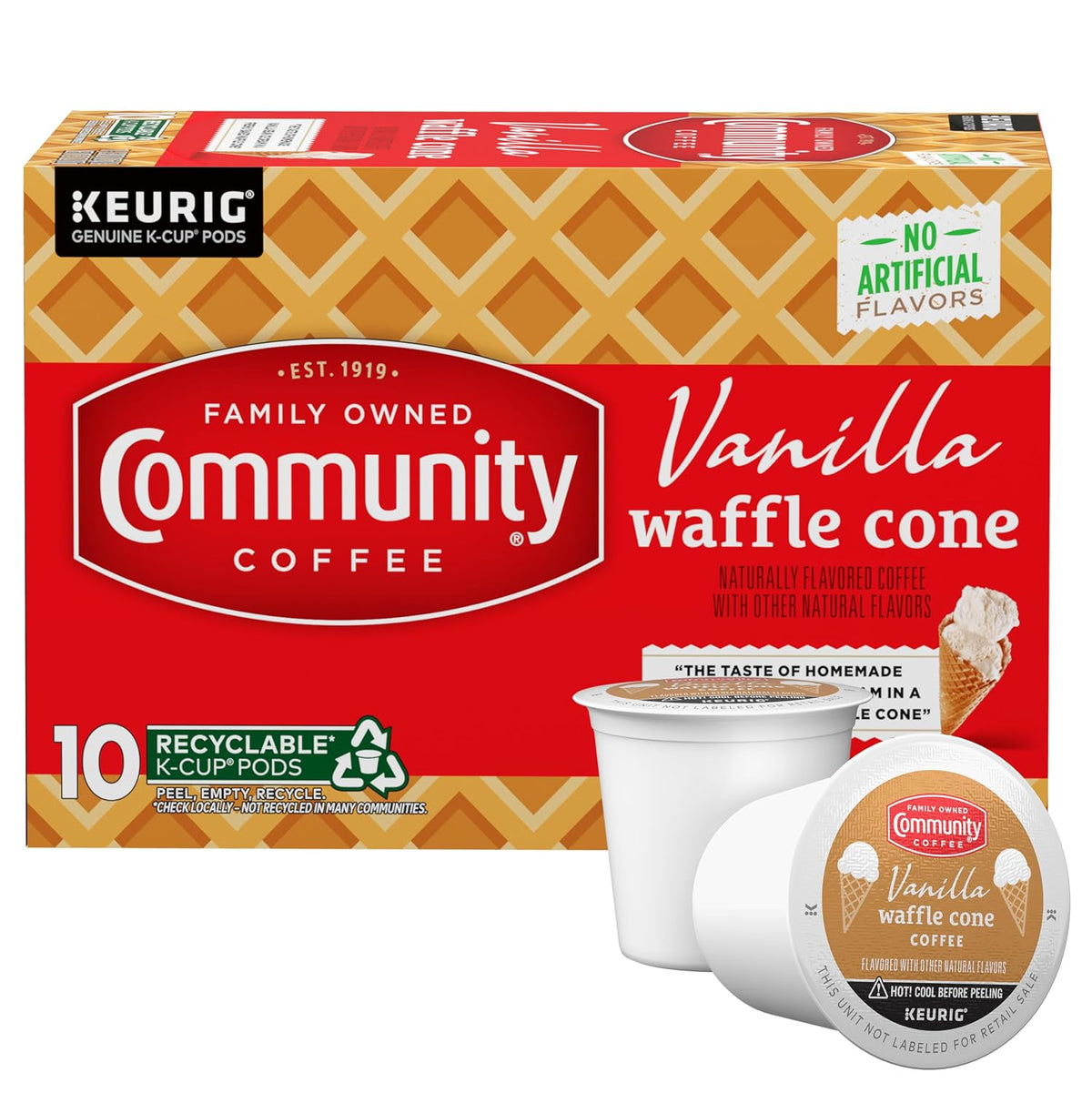 Community Coffee Caramel Cookie Butter Flavored Kcup Pods, Medium Roast, 10 Count (Pack of 1)