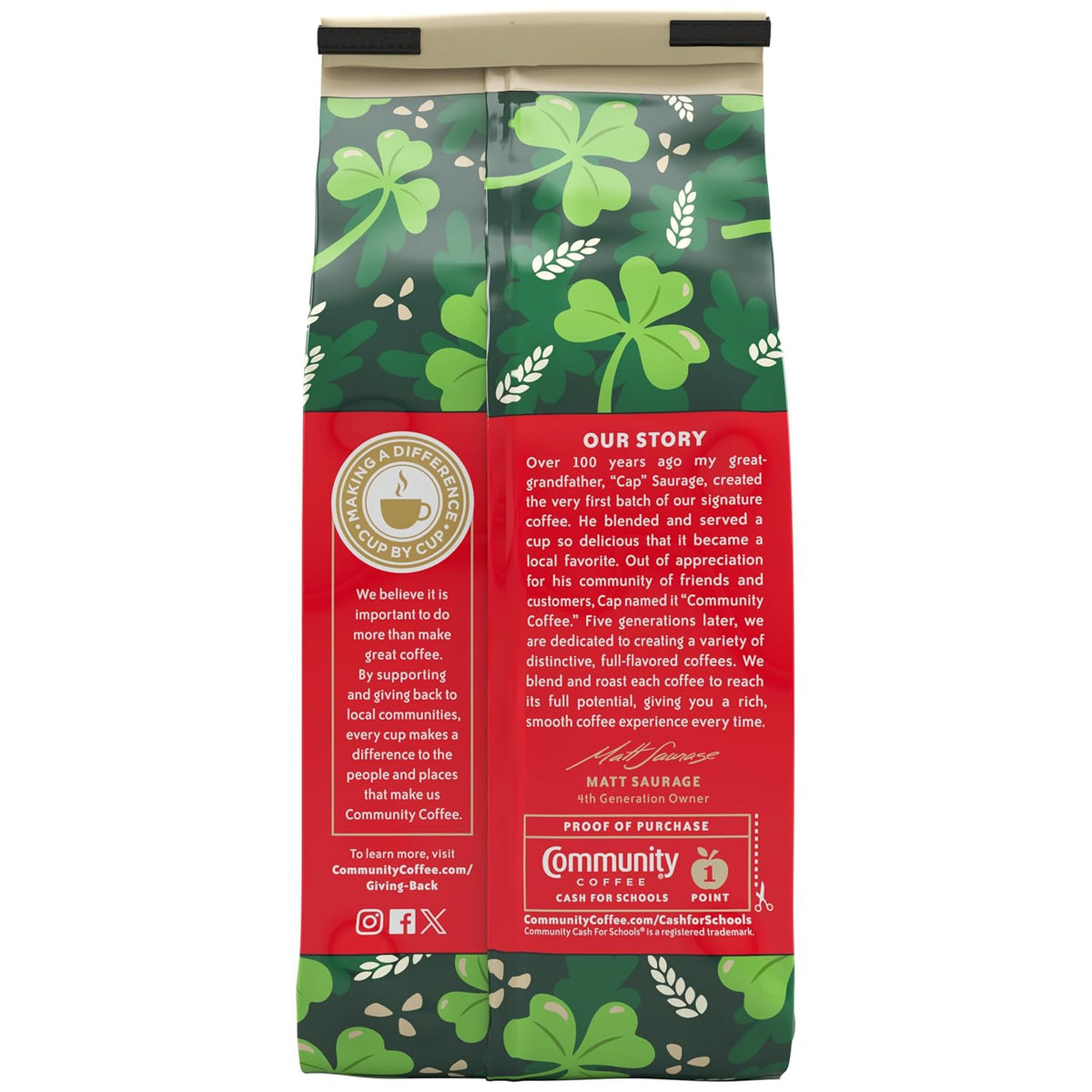 Community Coffee Cinnamon Roll Flavored Ground Coffee, Naturally Flavored, 11 Ounce (Pack of 1)