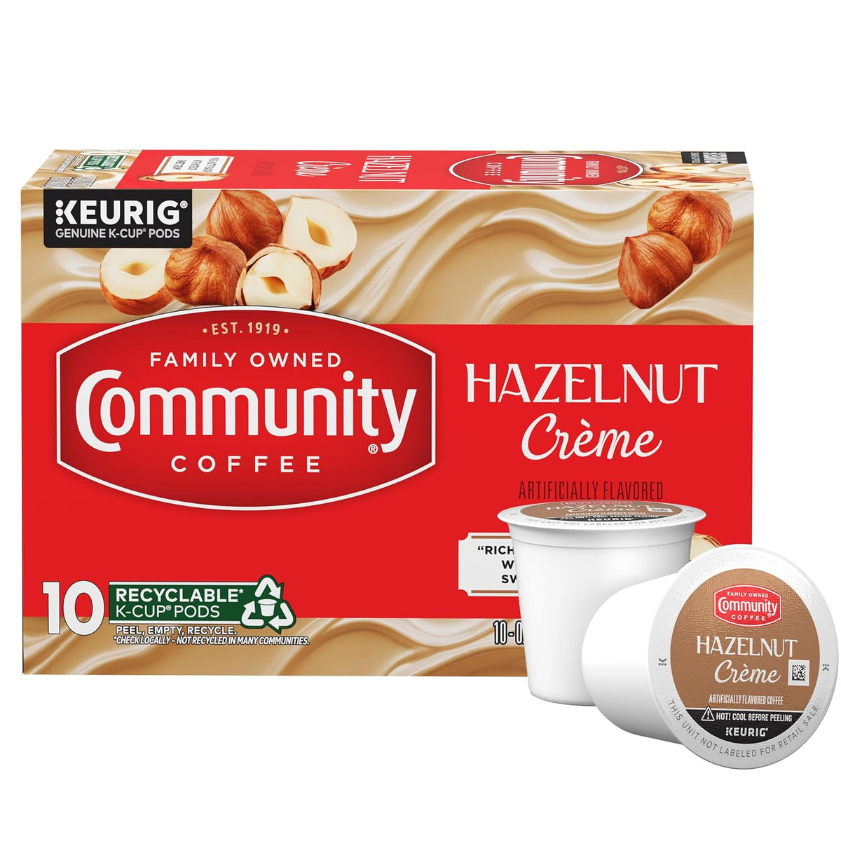 Community Coffee Caramel Cookie Butter Flavored Kcup Pods, Medium Roast, 10 Count (Pack of 1)