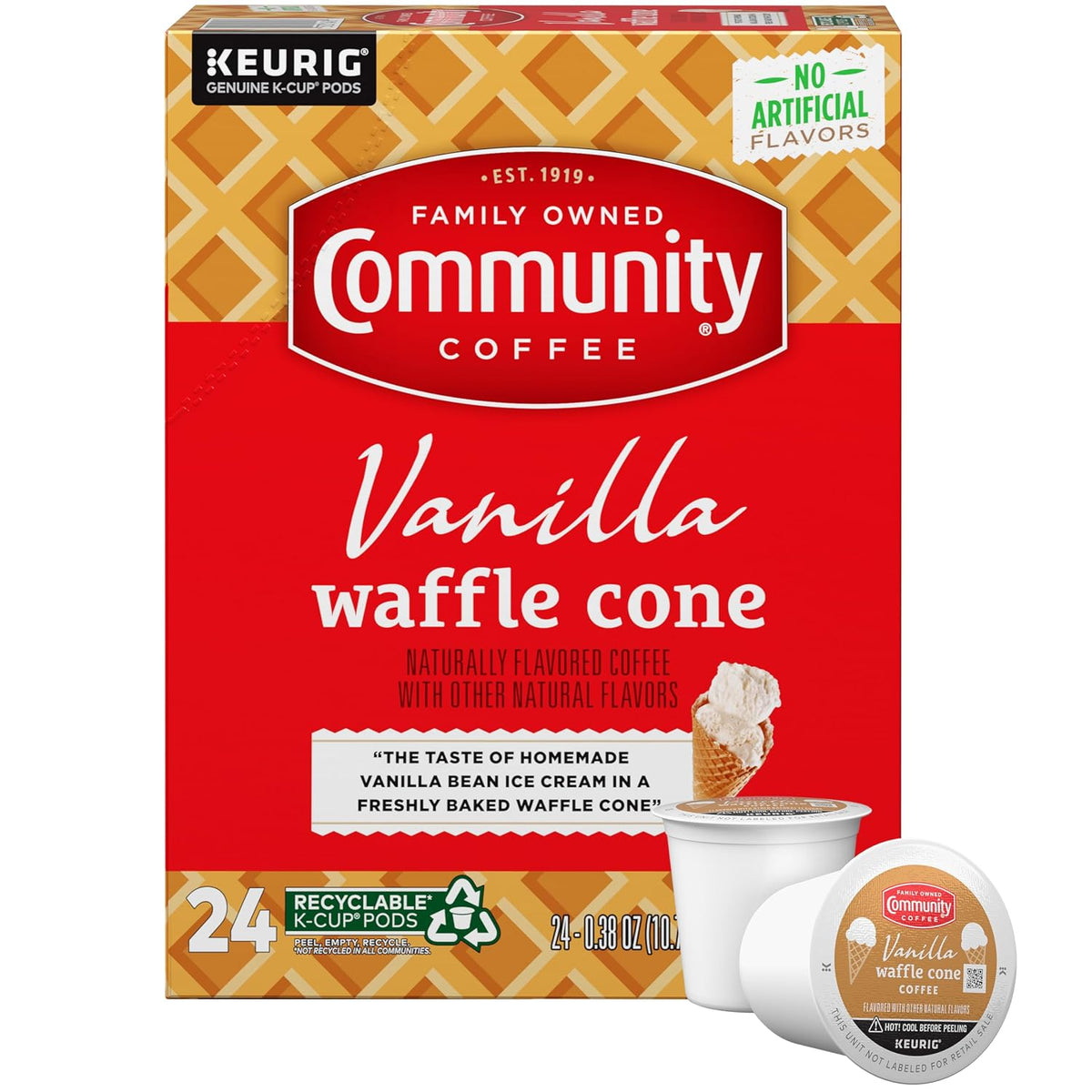 Community Coffee Caramel Cookie Butter Flavored Kcup Pods, Medium Roast, 10 Count (Pack of 1)