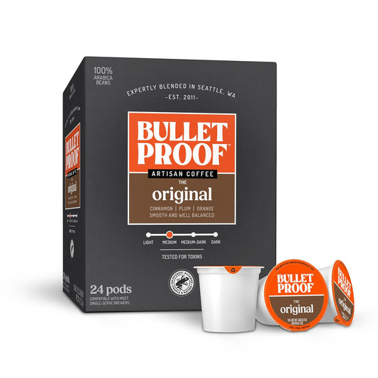 Bulletproof Original Medium-Roast Single-Serve Coffee Pods, 24 Count