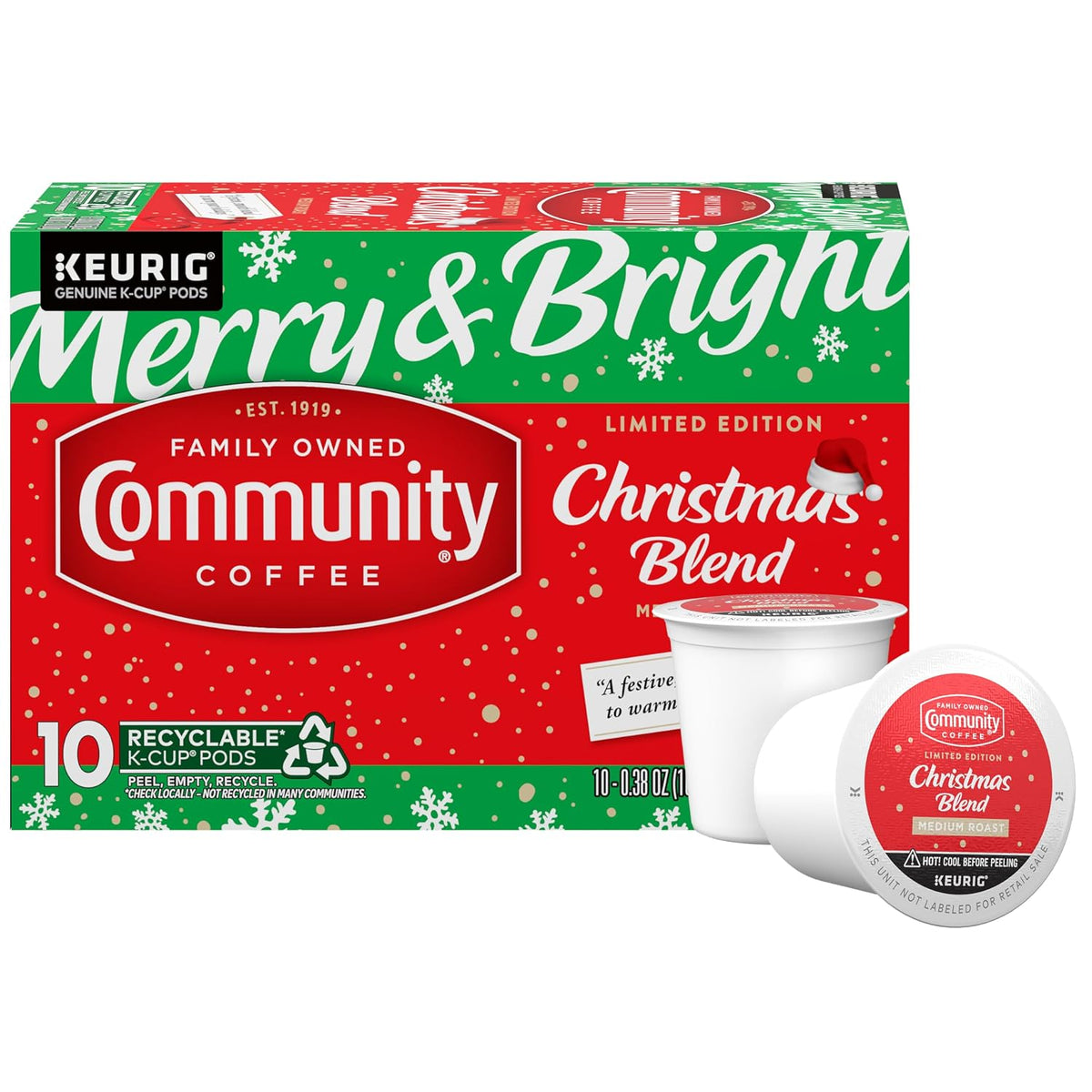 Community Coffee Caramel Cookie Butter Flavored Kcup Pods, Medium Roast, 10 Count (Pack of 1)