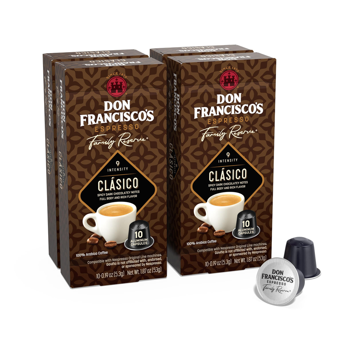 Don Francisco's Don Francisco's and Cafe La Llave Espresso Capsule Variety