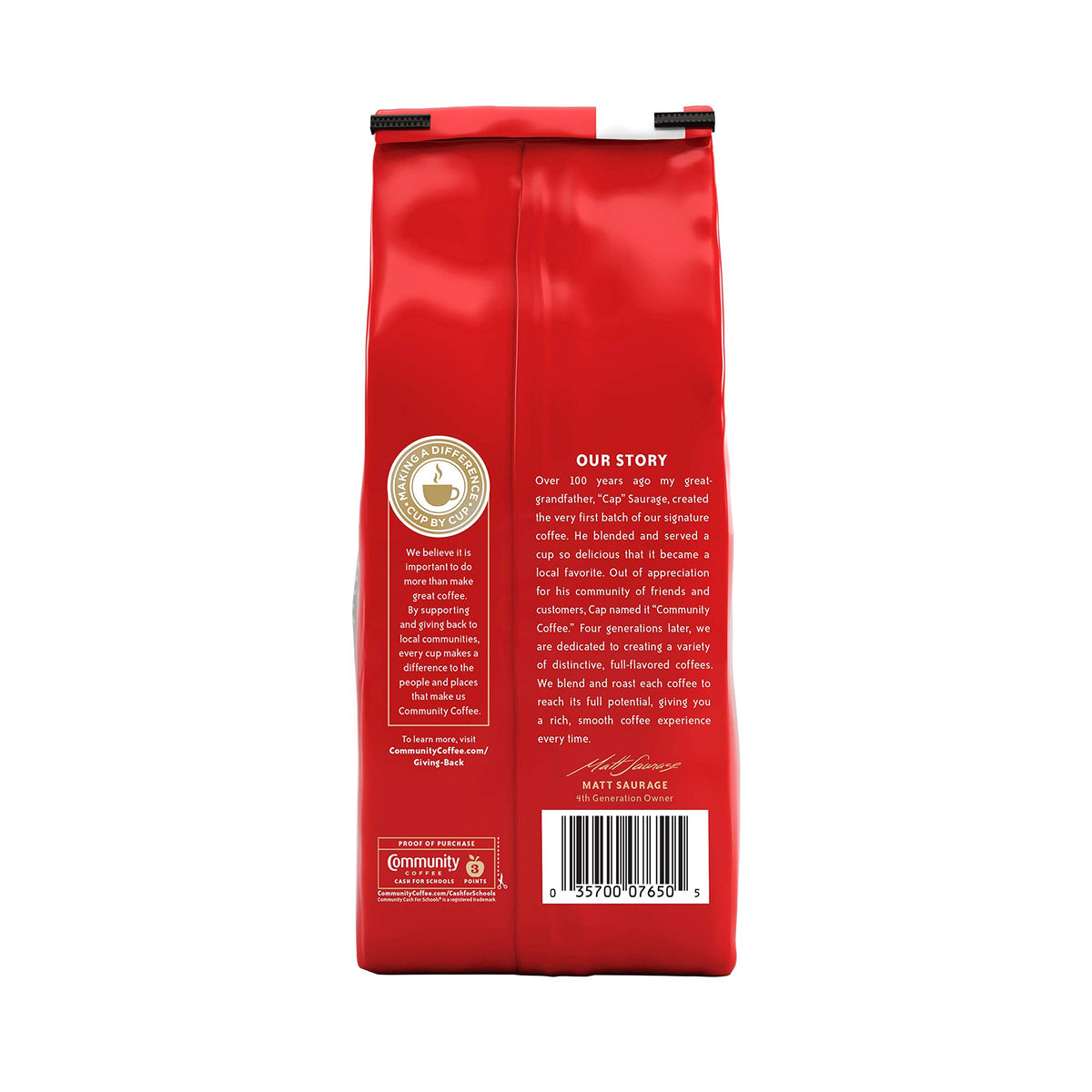 Community Coffee Café Special Decaf Ground Coffee, Medium Dark Roast, 32 Ounce Bag (Pack of 4)
