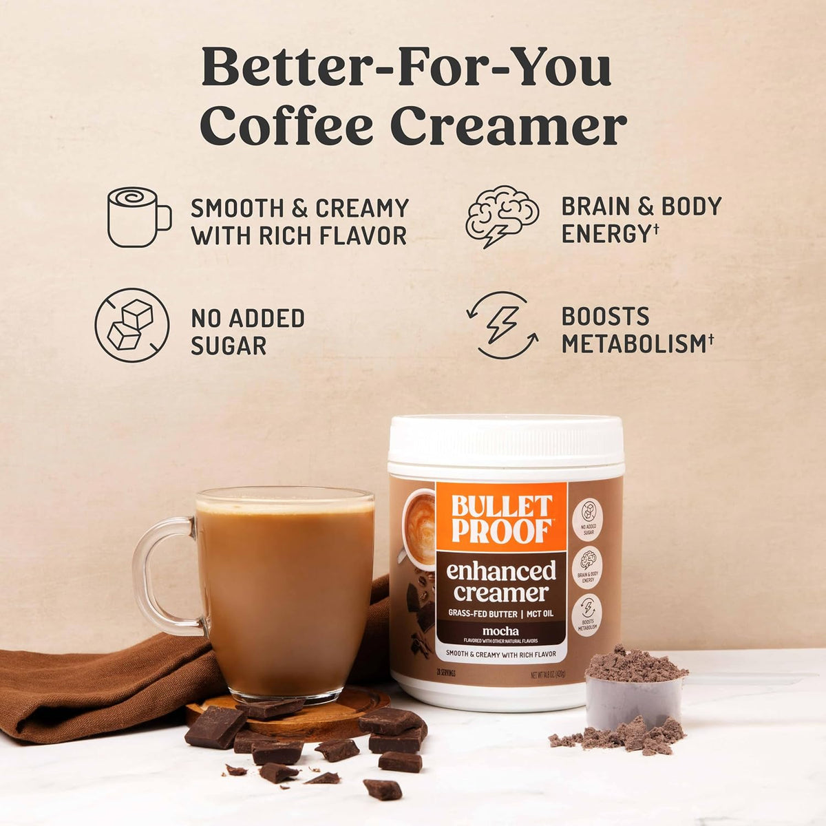 Bulletproof Original Keto Coffee Creamer w/MCT Oil, 14.8 oz
