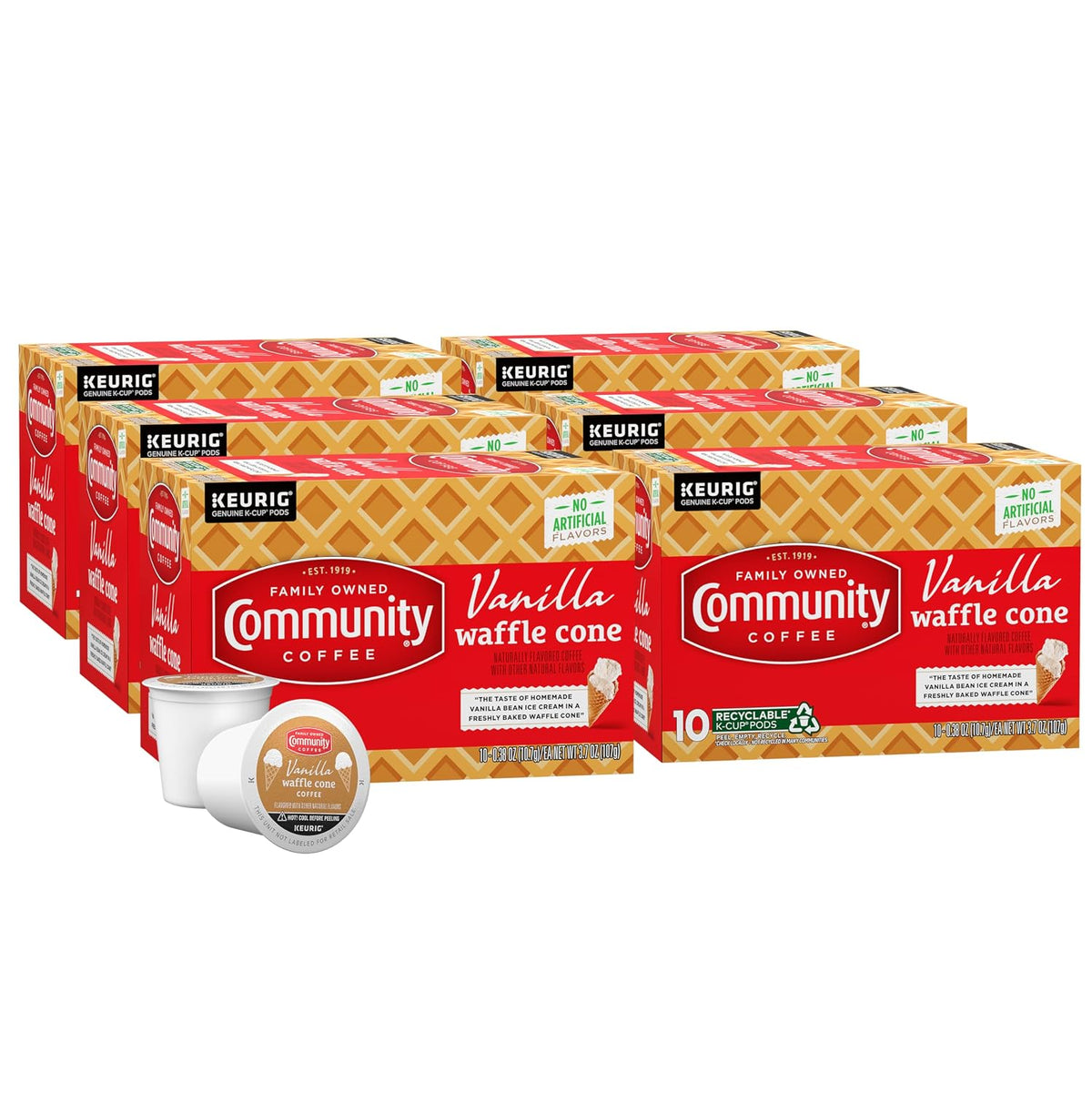Community Coffee Caramel Cookie Butter Flavored Kcup Pods, Medium Roast, 10 Count (Pack of 1)
