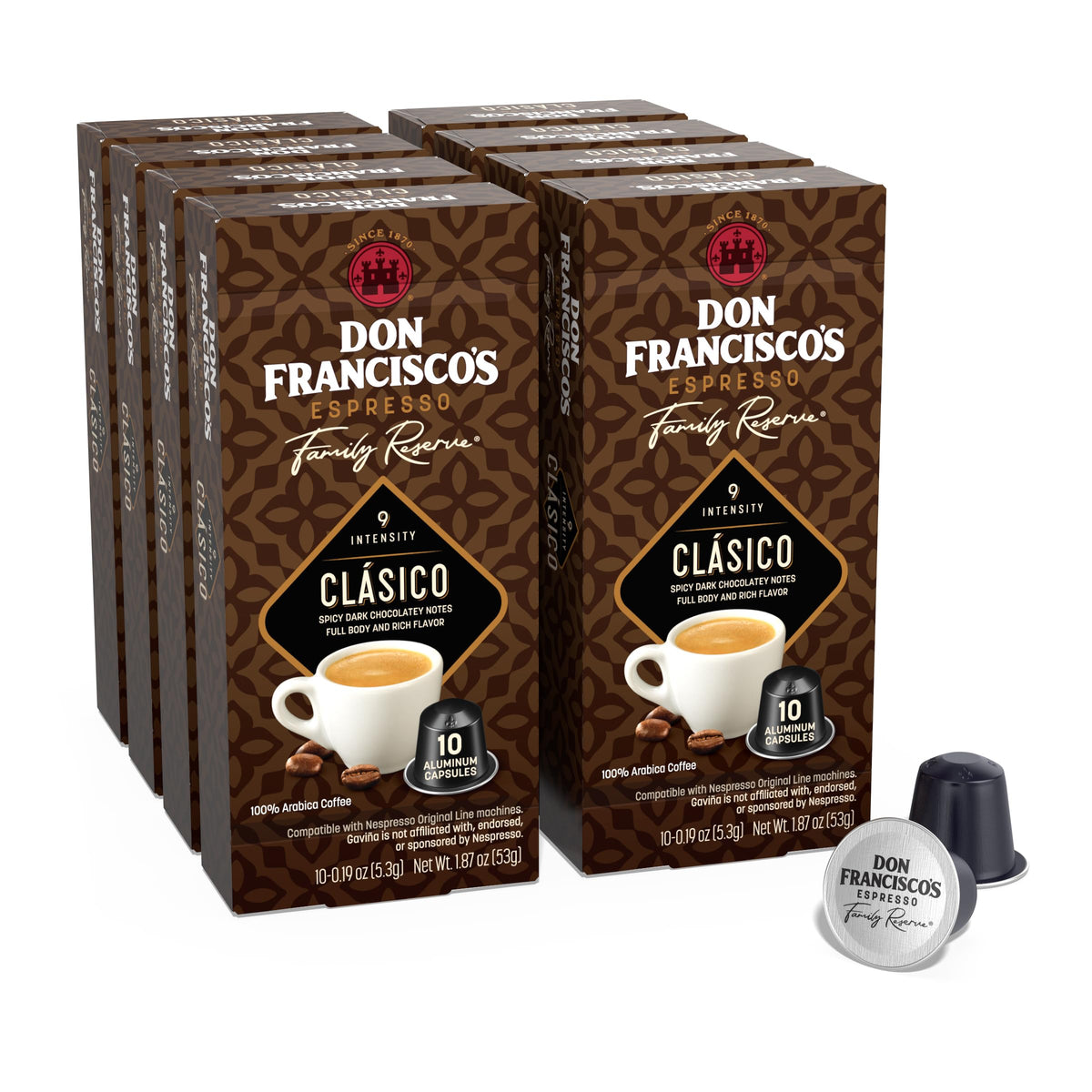 Don Francisco's Don Francisco's and Cafe La Llave Espresso Capsule Variety
