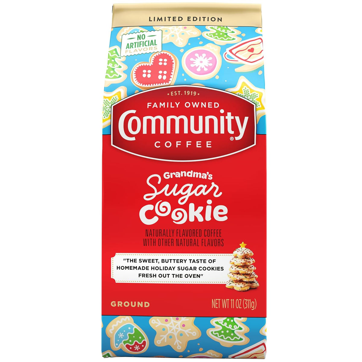 Community Coffee Cinnamon Roll Flavored Ground Coffee, Naturally Flavored, 11 Ounce (Pack of 1)