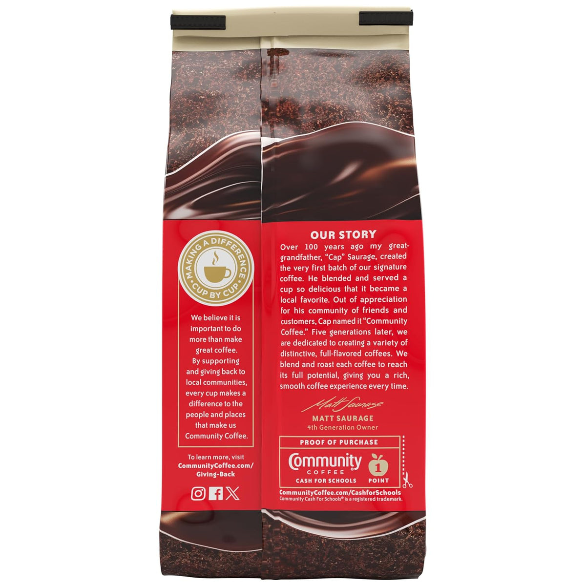 Community Coffee Cinnamon Roll Flavored Ground Coffee, Naturally Flavored, 11 Ounce (Pack of 1)
