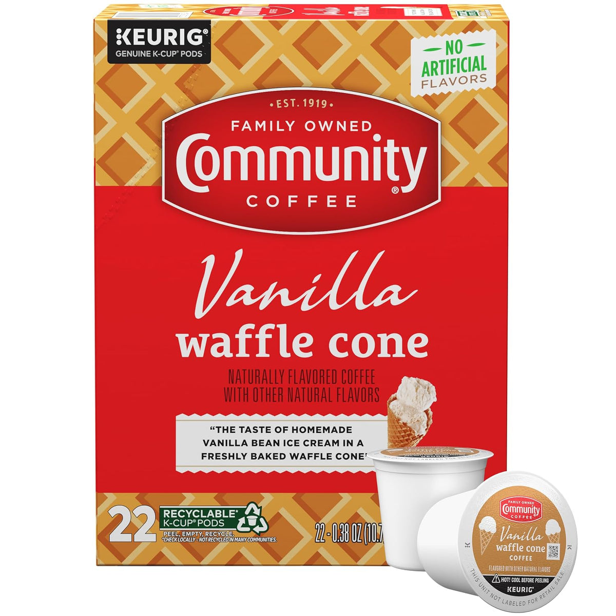 Community Coffee Caramel Cookie Butter Flavored Kcup Pods, Medium Roast, 10 Count (Pack of 1)