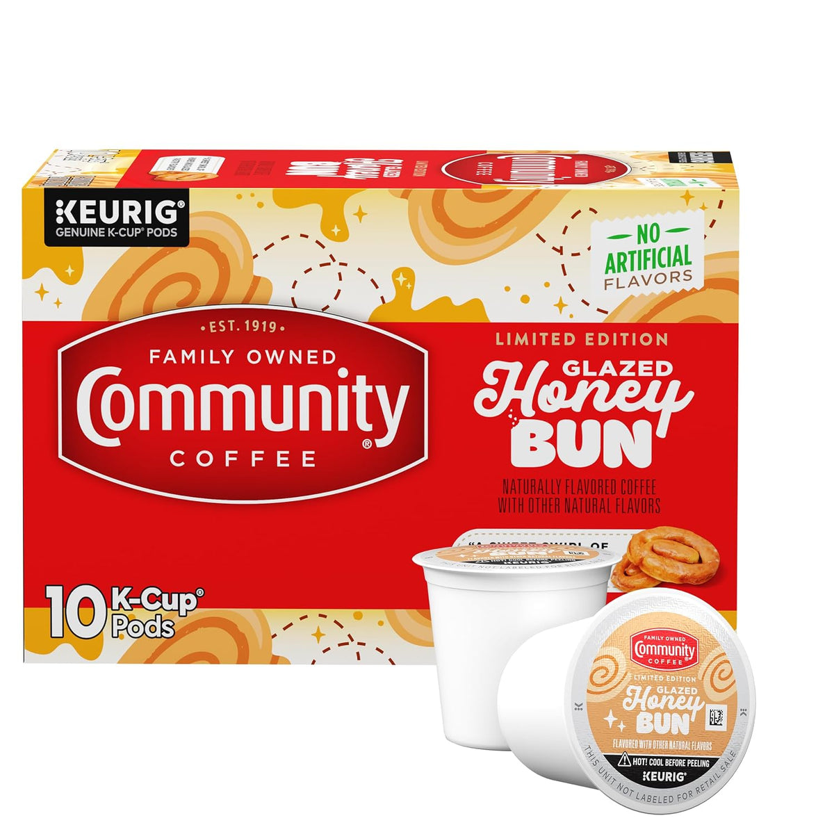 Community Coffee Caramel Cookie Butter Flavored Kcup Pods, Medium Roast, 10 Count (Pack of 1)