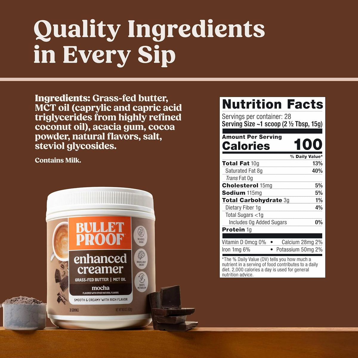 Bulletproof Original Keto Coffee Creamer w/MCT Oil, 14.8 oz