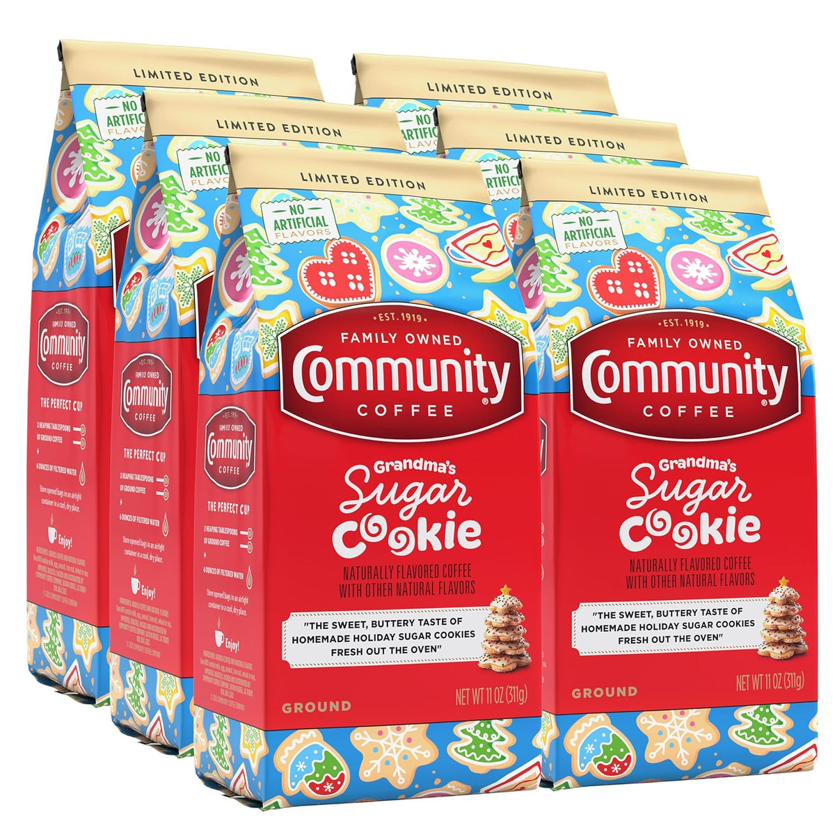 Community Coffee Cinnamon Roll Flavored Ground Coffee, Naturally Flavored, 11 Ounce (Pack of 1)