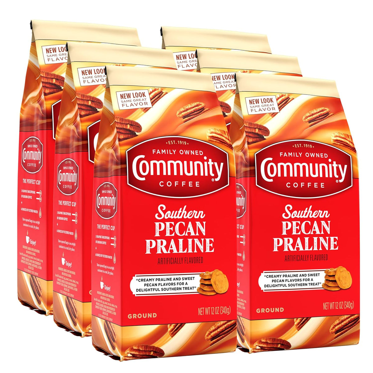 Community Coffee Cinnamon Roll Flavored Ground Coffee, Naturally Flavored, 11 Ounce (Pack of 1)