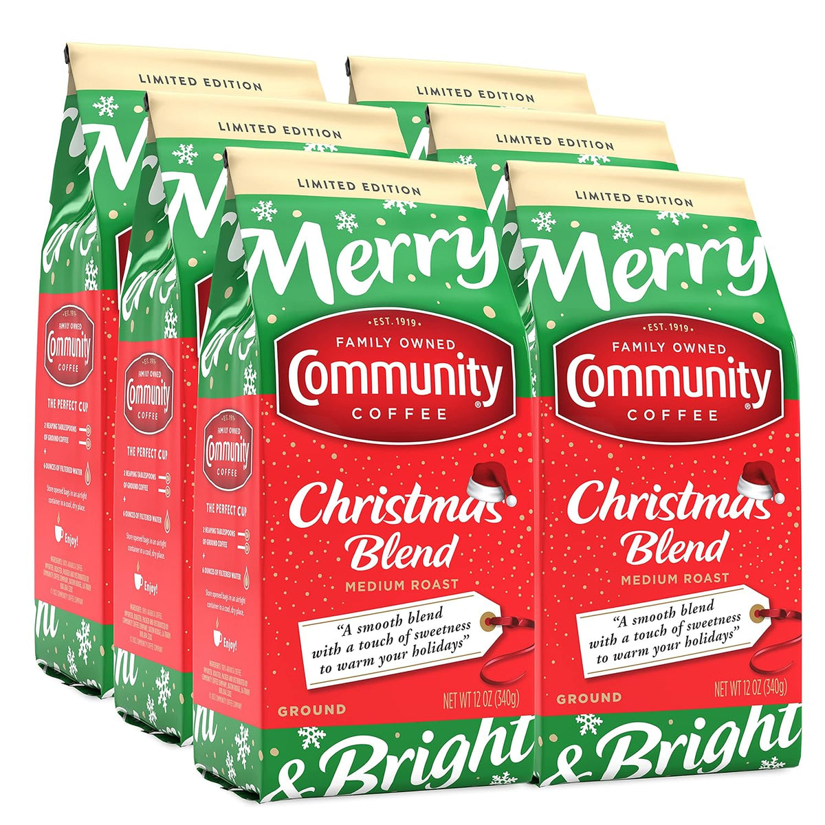 Community Coffee Cinnamon Roll Flavored Ground Coffee, Naturally Flavored, 11 Ounce (Pack of 1)