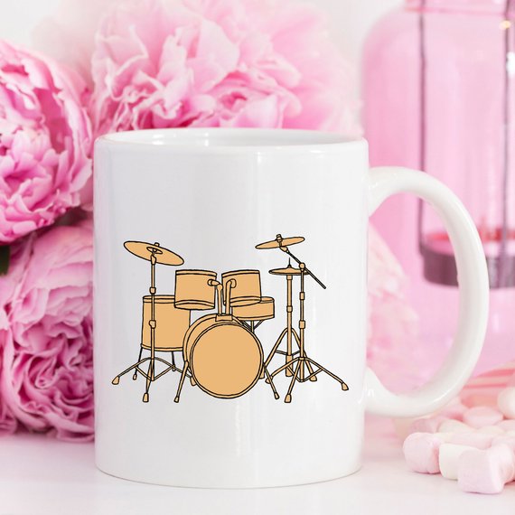 Drummer Coffee Mug - Drummer Mug Gift - 11oz