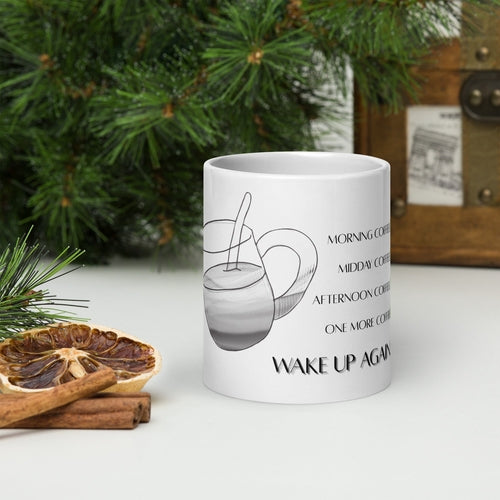 Coffee Time White glossy mug